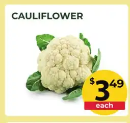 Food World Supermarket CAULIFLOWER offer