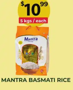 Food World Supermarket MANTRA BASMATI RICE offer