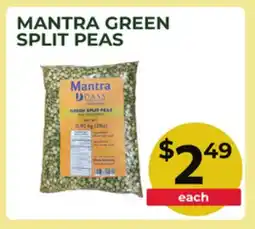Food World Supermarket MANTRA GREEN SPLIT PEAS offer