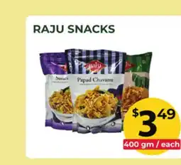 Food World Supermarket RAJU SNACKS offer