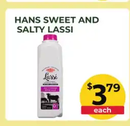 Food World Supermarket HANS SWEET AND SALTY LASSI offer