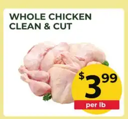 Food World Supermarket WHOLE CHICKEN CLEAN & CUT offer