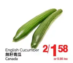 T&T Supermarket ENGLISH CUCUMBER offer