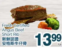 T&T Supermarket FRESH CERTIFIED ANGUS BEEF SHORT RIB offer