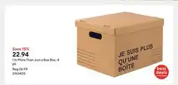 Staples I'm More Than Just a Box Box, 4 pk offer