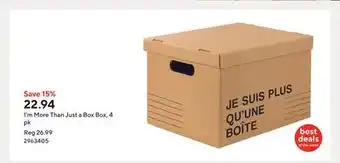 Staples I'm More Than Just a Box Box, 4 pk offer