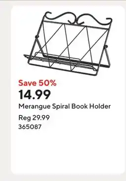 Staples Merangue Spiral Book Holder offer