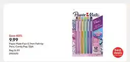 Staples Paper Mate Flair 0.7mm Felt-tip Pens, Candy Pop, 12pk offer