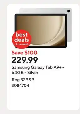 Staples Samsung Galaxy Tab A9+ - 64GB - Silver offer