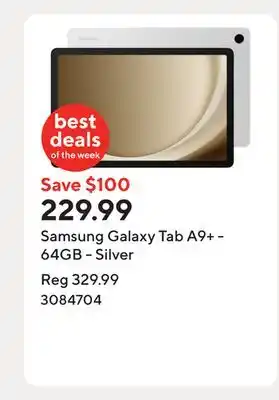 Staples Samsung Galaxy Tab A9+ - 64GB - Silver offer