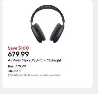Staples AirPods Max (USB-C) - Midnight offer