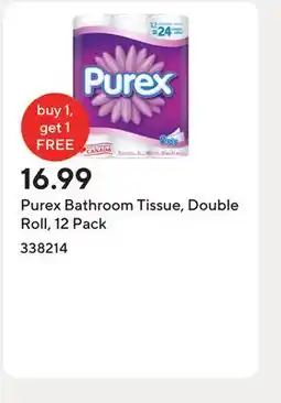 Staples Purex Bathroom Tissue, Double Roll, 12 Pack offer