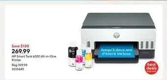 Staples HP Smart Tank 6001 All-in-One Printer offer