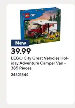 Staples LEGO City Great Vehicles Holiday Adventure Camper Van - 385 Pieces offer