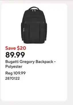 Staples Bugatti Gregory Backpack - Polyester offer