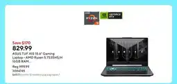 Staples ASUS TUF A15 15.6 Gaming Laptop - AMD Ryzen 5 7535HS/H 16GB RAM 512GB SSD Win 11 Home offer