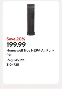 Staples Honeywell True HEPA Air Purifier offer