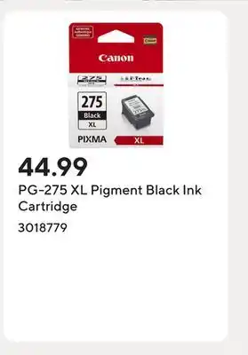 Staples PG-275 XL Pigment Black Ink Cartridge offer