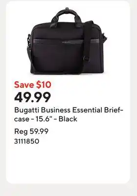 Staples Bugatti Business Essential Briefcase - 15.6 - Black offer