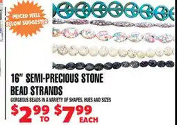 Len's Mill Stores 16 SEMI-PRECIOUS STONE BEAD STRANDS offer