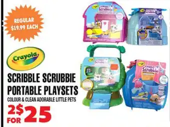 Len's Mill Stores SCRIBBLE SCRUBBIE PORTABLE PLAYSETS offer