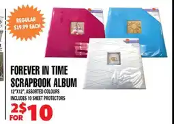 Len's Mill Stores FOREVER IN TIME SCRAPBOOK ALBUM offer