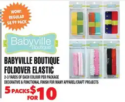 Len's Mill Stores BABYVILLE BOUTIQUE FOLDOVER ELASTIC offer