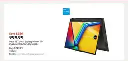Staples Asus 16 2-in-1 Laptop - Intel i5-13420H/512GB SSD/16GB RAM/Touchscreen/Windows 11 Home offer
