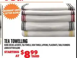 Len's Mill Stores TEA TOWELLING offer