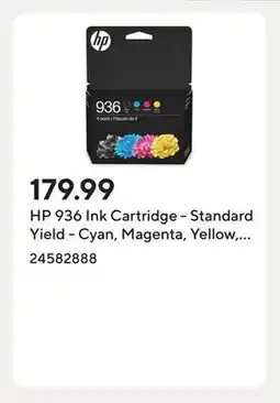 Staples HP 936 Ink Cartridge - Standard Yield - Cyan, Magenta, Yellow, Black - 4 Pack offer