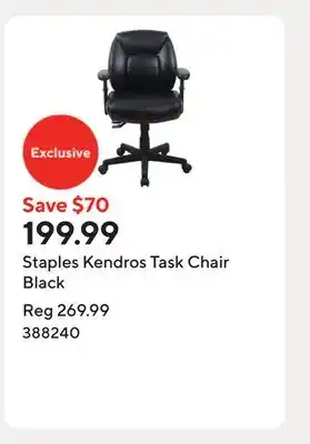 Staples Staples Kendros Task Chair Black offer