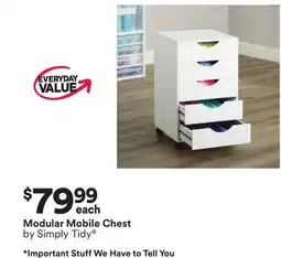 Michaels Modular Mobile Chest by Simply Tidy offer