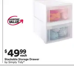 Michaels Stackable Storage Drawer by Simply Tidy offer
