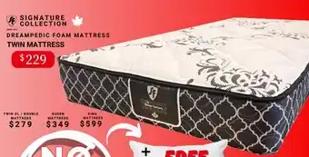 The Sleep Factory DREAMPEDIC FOAM MATTRESS offer