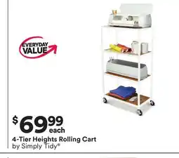 Michaels 4-Tier Heights Rolling Cart by Simply Tidy offer