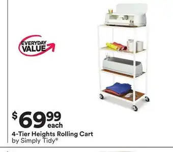 Michaels 4-Tier Heights Rolling Cart by Simply Tidy offer