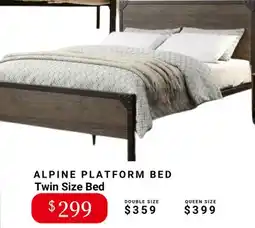 The Sleep Factory ALPINE PLATFORM BED offer
