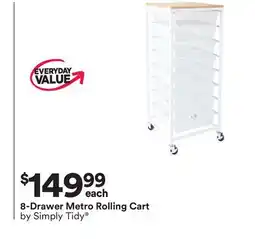 Michaels 8-Drawer Metro Rolling Cart by Simply Tidy offer