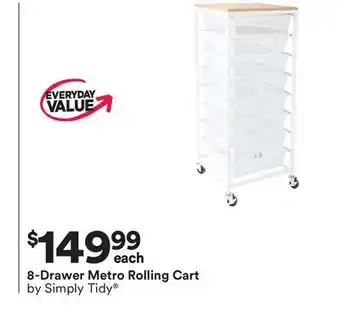 Michaels 8-Drawer Metro Rolling Cart by Simply Tidy offer