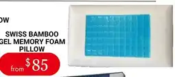 The Sleep Factory SWISS BAMBOO GEL MEMORY FOAM PILLOW offer