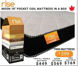 The Sleep Factory MOON 10 POCKET COIL MATTRESS IN A BOX offer