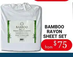 The Sleep Factory BAMBOO RAYON SHEET SET offer