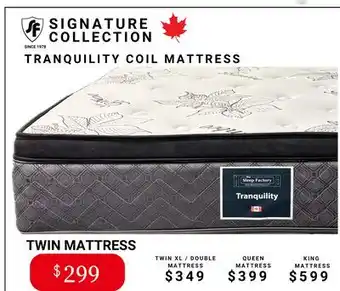 The Sleep Factory TRANQUILITY COIL MATTRESS offer