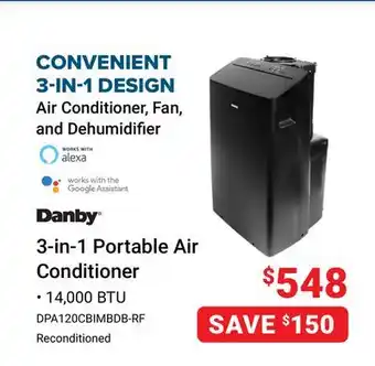 Visions Electronics 3-in-1 Portable Air Conditioner offer