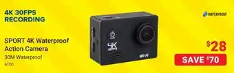 Visions Electronics SPORT 4K Waterproof Action Camera offer