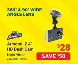 Visions Electronics Armorall 2.4 HD Dash Cam offer
