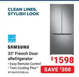 Visions Electronics SAMSUNG 33 French Door aRefrigerator offer