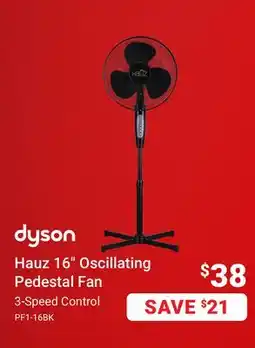 Visions Electronics Hauz 16 Oscillating Pedestal Fan offer