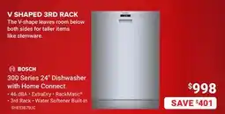 Visions Electronics BOSCH 300 Series 24 Dishwasher with Home Connect offer