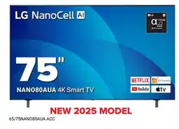 Visions Electronics LG 75 NANO80AUA 4K Smart TV offer